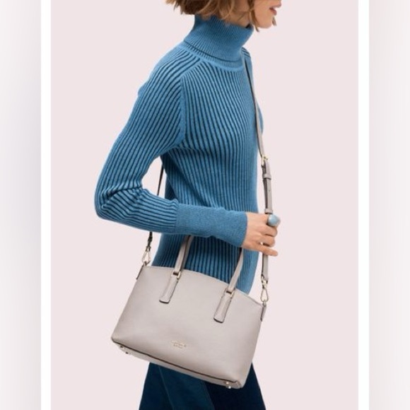 Kate Spade Abbott Small Gray Satchel Bag Crossbody Strap - Picture 11 of 11